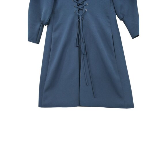 NWT Tibi Navy A-Line Mini Dress Size 4 - Picture 4 of 10